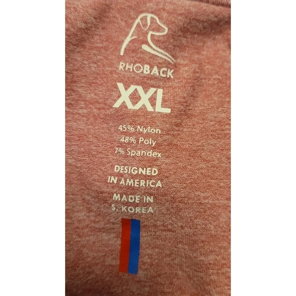 Rhoback Mens Heathered Red Hesi Performance Hoodie Pullover Size XXL Athleisure